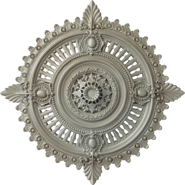 Ekena Millwork Haylynn Ceiling Medallion (Fits Canopies up to 1 1/4"), 29 1/8"OD x 1 1/4"ID x 4"P, Flash Gold CM29HYFLS - main